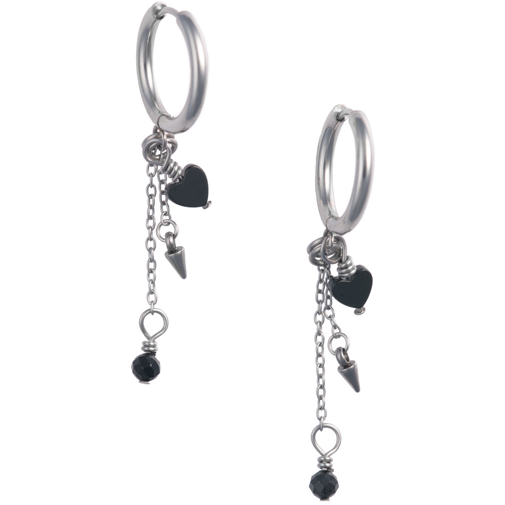 Love Drop Hoop Earrings